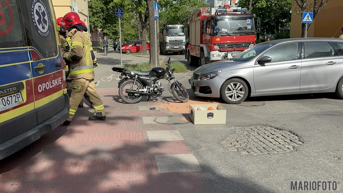 Kolizja W Opolu Samoch D Uderzy W Motocyklist Opowiecie Info