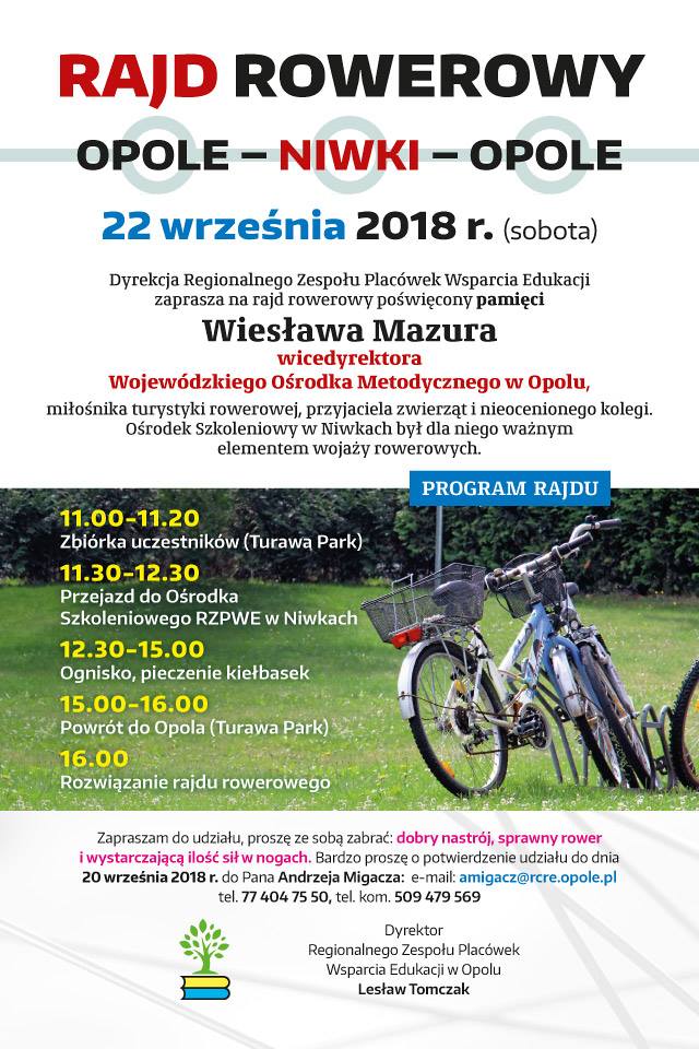 Rajd rowerowy ku pamięci Wiesława Mazura