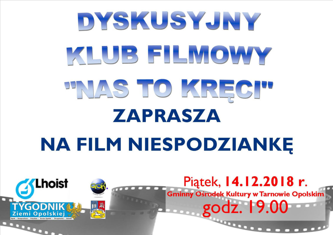 Dyskusyjny Klub Filmowy w Tarnowie Opolskim zaprasza na niespodziankę!