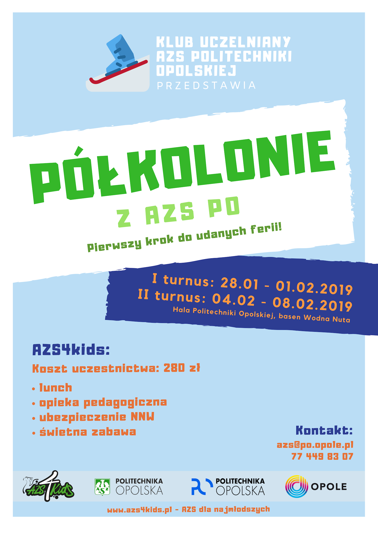 Zimowe półkolonie z AZS Politechniki Opolskiej – FERIE 2019