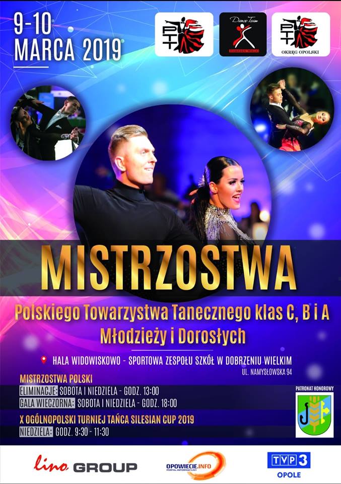 Przedsprzedaż biletów na Mistrzostwa Polskiego Towarzystwa Tanecznego w Dobrzeniu Wielkim