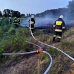 Pożar trawy w Stobrawie