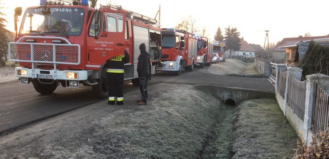 Wybuch pieca gazowego w Popielowie. Jedna osoba w szpitalu