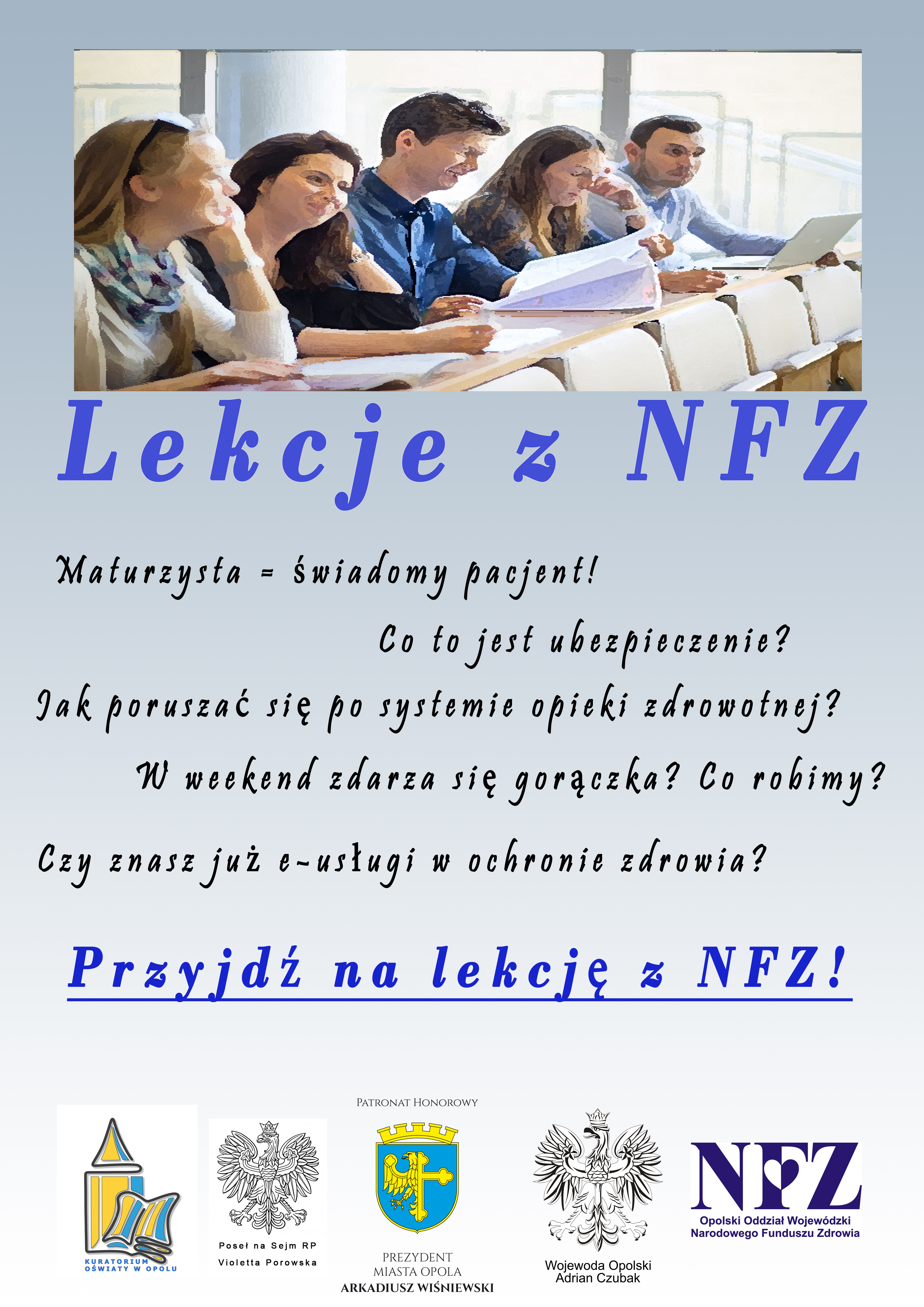 „Lekcje z NFZ” – rusza pierwsza edycja projektu Opolskiego Oddziału NFZ