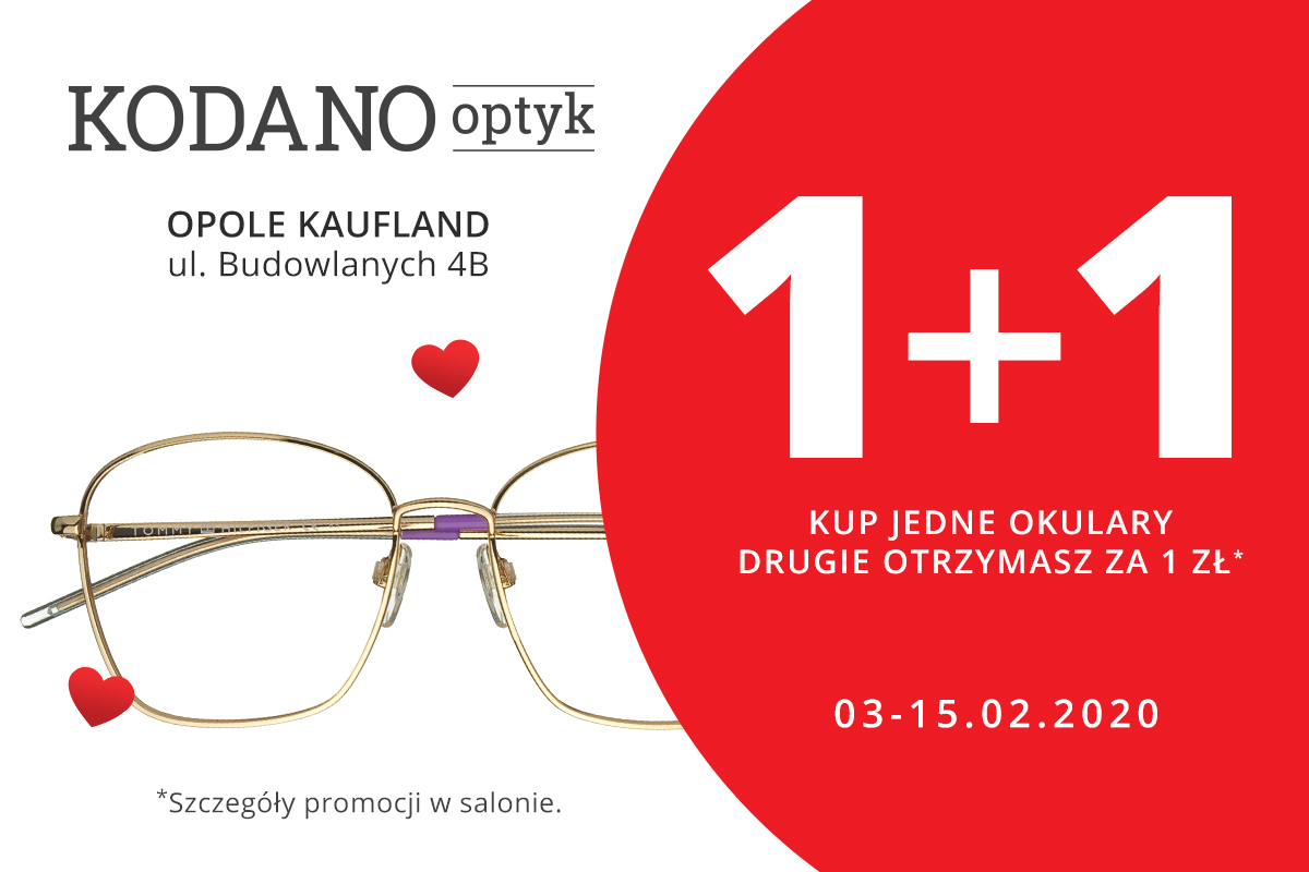 Walentynkowa promocja – drugie okulary za 1 zł !