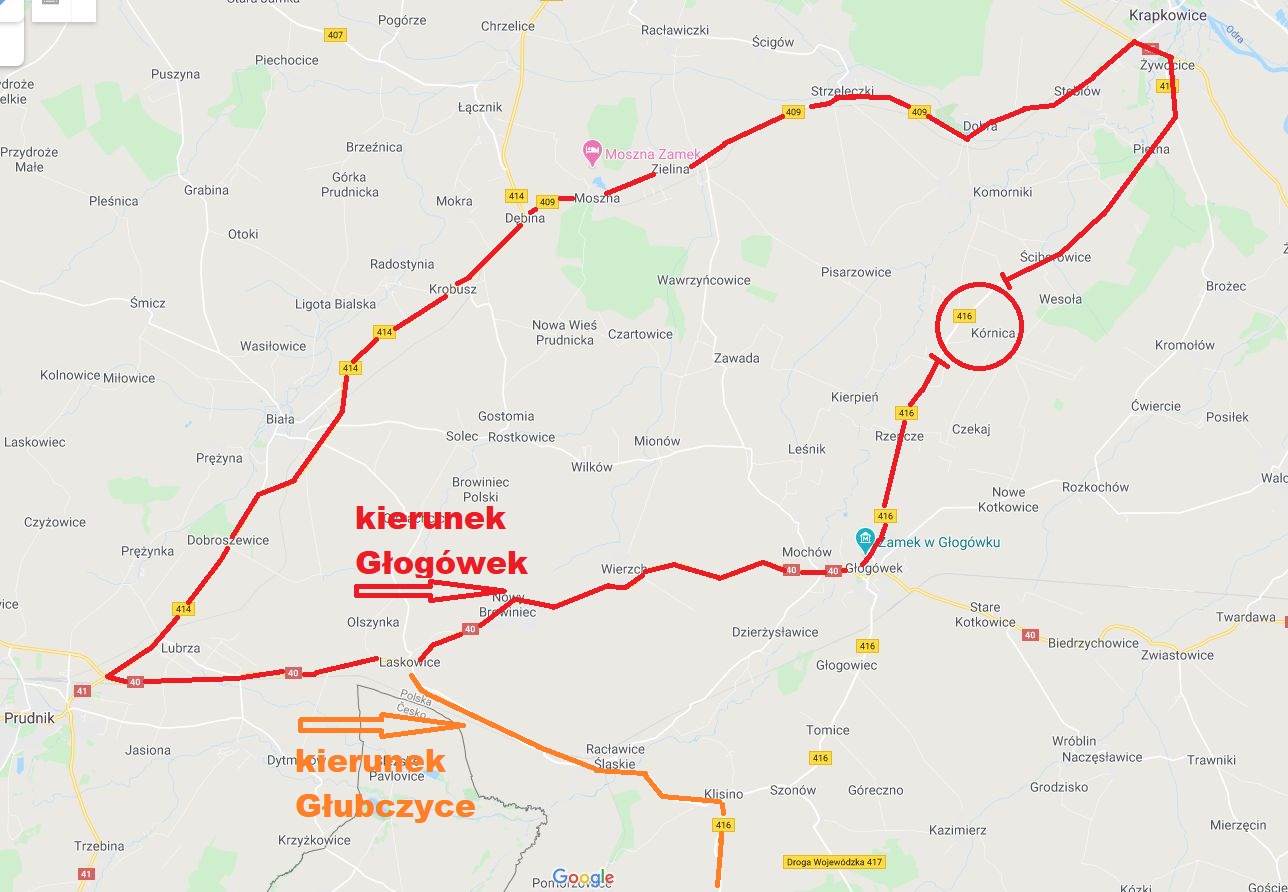 Kilometrowy odcinek drogi wojewódzkiej 416 wraz z mostkiem w Kórnicy od środy (25.III) będzie zamknięty