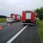 Wypadek busa z chemikaliami w Dąbrowie Niemodlińskiej