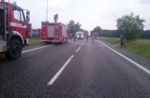 Wypadek busa z chemikaliami w Dabrowie Niemodlińskiej