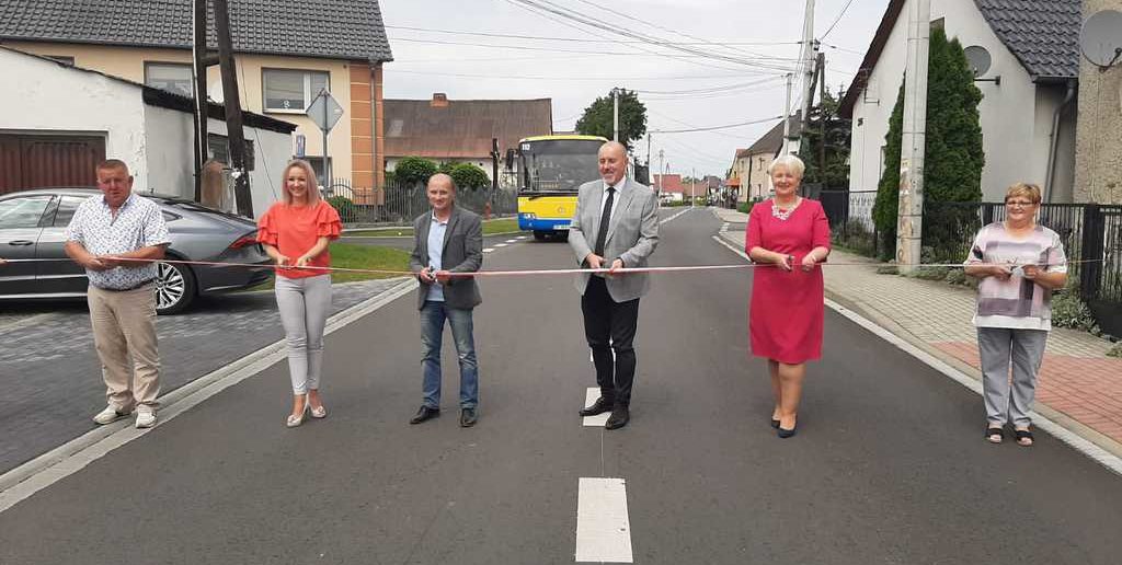 Otwarcie drogi w gminie Popielów