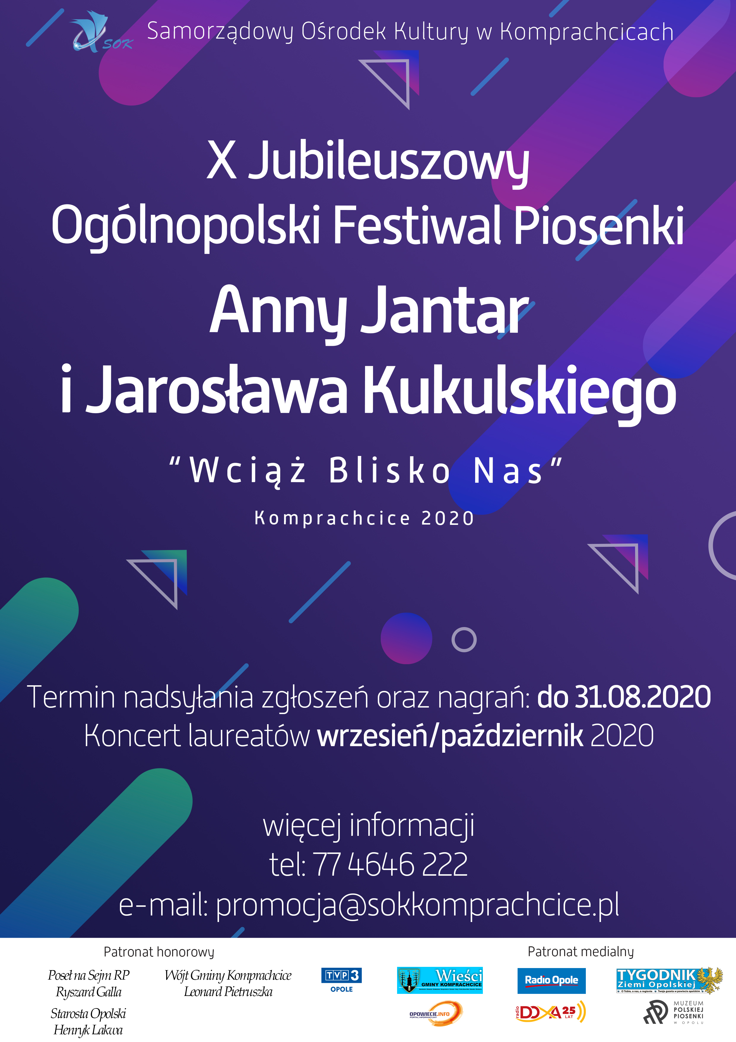 X Jubileuszowy Ogólnopolski Festiwal Piosenki Anny Jantar i Jarosława Kukulskiego