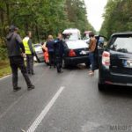 Zderzenie trzech samochodów na trasie Ozimek-Krasiejów