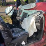 Wypadek w Prószkowie. Volkswagen uderzył czołowo w ciężarówkę