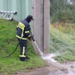 Strażacy z Dobrzenia Małego zabezpieczyli mury przeciwpowodziowe