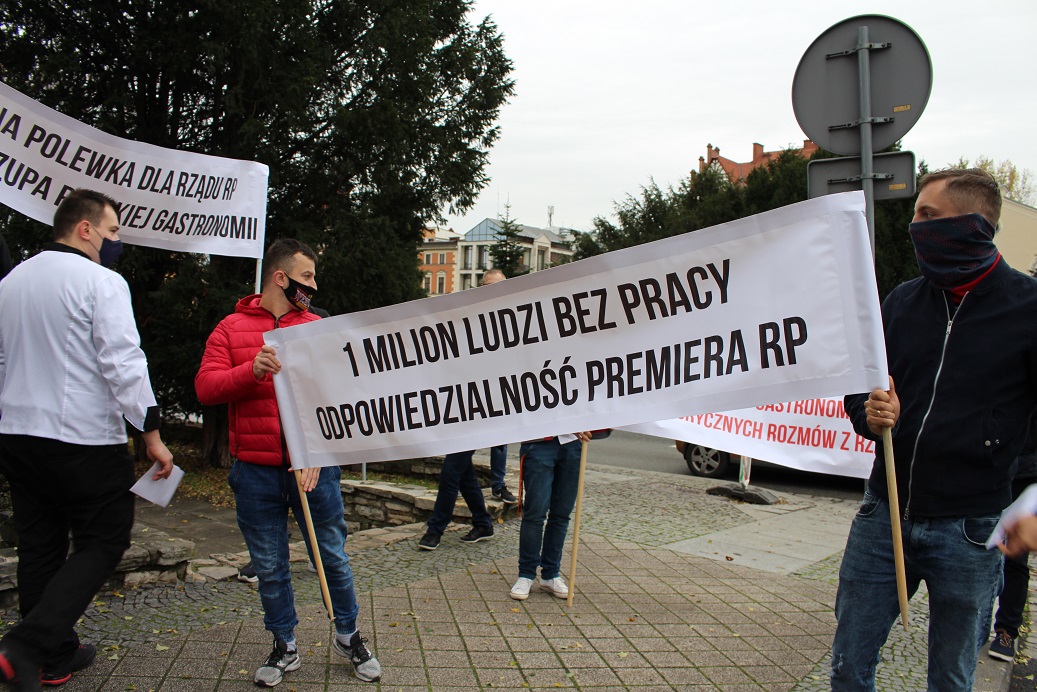 Kryzys.  Protest opolskich restauratorów: „Jarek, ciebie nie obsłużę!” Galeria zdjęć