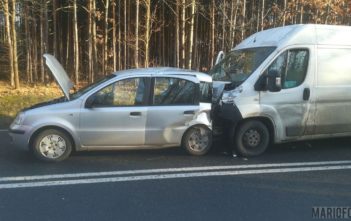 Cztery samochody zderzyły się na trasie Opole-Kluczbork. Dwie osoby ranne