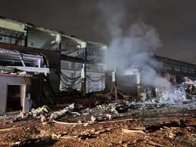 Wybuch i pożar na terenie zakładów w Blachowni w Kędzierzynie-Koźlu