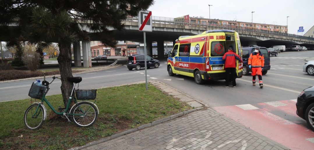 Potrącenie rowerzystki w centrum Opola