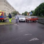 Zderzenie skody i tico na skrzyżowaniu w Opolu
