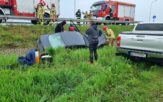 Kierująca audi straciła panowanie nad pojazdem i wjechała do rowu na obwodnicy Opola