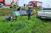 Kierująca audi straciła panowanie nad pojazdem i wjechała do rowu na obwodnicy Opola