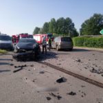 Wypadek w Brzeziu. Zderzyły się trzy samochody
