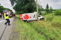 Wypadek na trasie Opole-Kluczbork. Kierowca uderzył busem w drzewo