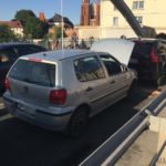 Zderzenie trzech aut na moście Piastowskim w Opolu