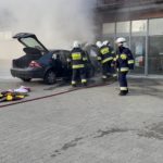 Pożar samochodu w Komprachcicach