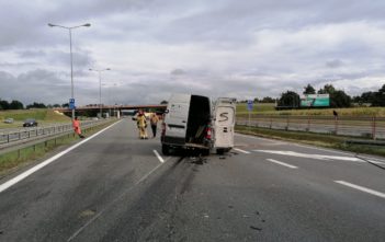 Wypadek na autostradzie A4 w kierunku Katowic