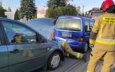 Zderzenie dwóch osobówek w Lędzinach
