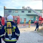 Pożar dachu w budynku magazynowym przy ul. Niemodlińskiej w Opolu