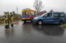 Zderzenie citroena z bmw w Lędzinach