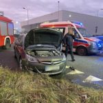 Dwa samochody zderzyły się przy szpitalu tymczasowym w Opolu