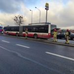 Pożar autobusu MZK na obwodnicy północnej Opola
