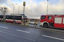 Pożar autobusu MZK na obwodnicy północnej Opola