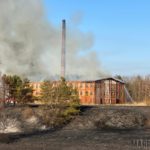 Pożar w starej cegielni w Szydłowie