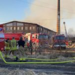 Pożar w starej cegielni w Szydłowie