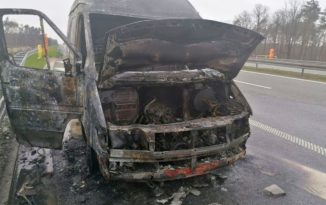 Pożar busa na opolskim odcinku autostrady A4 Pożar busa na opolskim odcinku autostrady A4