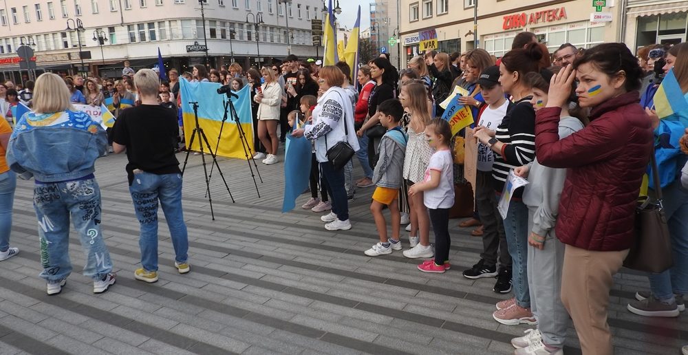 Nasz krzyk dla Ukrainy na opolskim placu Wolności