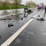 Tragiczny wypadek ciężarówki i samochodu osobowego, nie żyje jedna osoba