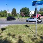 Zderzenie dwóch aut na skrzyżowaniu ulic Fabrycznej i Plebiscytowej