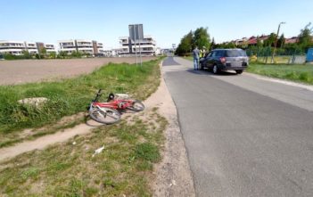 Potrącenie rowerzysty na skrzyżowaniu ulic Górnej i Wygonowej w Opolu