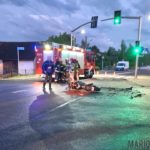 Samochód osobowy zderzył się z motocyklistą w Opolu-Winowie. Jedna osoba została poszkodowana