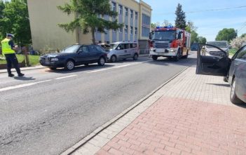 Wypadek na ul. Namysłowskiej w Dobrzeniu Wielkim