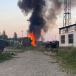 Pożar podkładów kolejowych przy ul. Armii Krajowej w Opolu