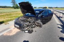 Kolizja na obwodnicy Niemodlina. Sprawca ukarany mandatem w wysokości 1100 zł