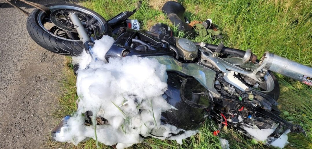 Wypadek motocyklisty na obwodnicy Niemodlina
