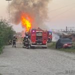 Pożar podkładów kolejowych przy ul. Armii Krajowej w Opolu