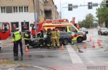 Karetka pogotowia zderzyła się ze skodą na skrzyżowaniu w centrum Opola