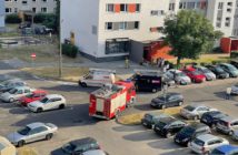 Pożar rozdzielni elektrycznej w wieżowcu na ul. Jana Bytnara Rudego w Opolu